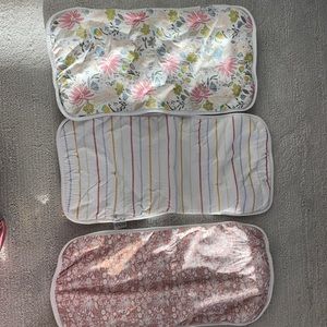 Copper Pearl burp cloths